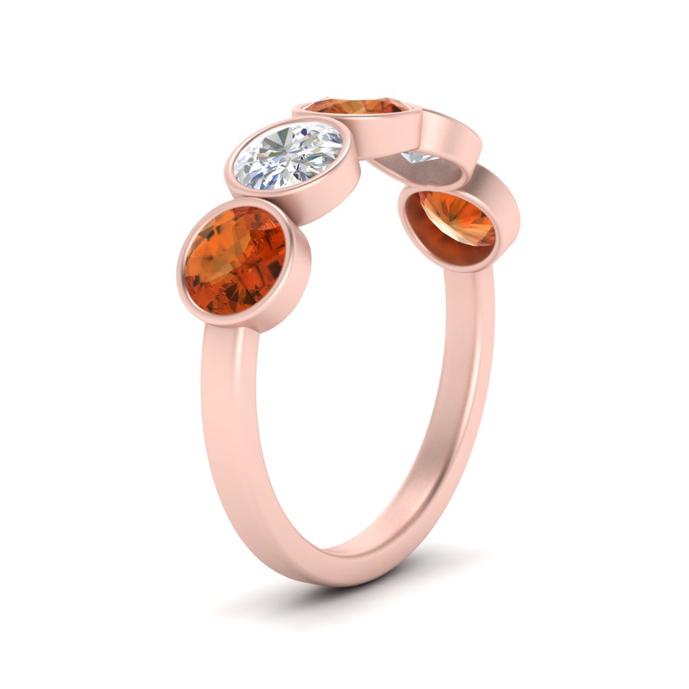 2-carat-five-round-orange-sapphire-bezel-set-wedding-ring-in-FD10558B-0.40CTGSAOR-NL-RG