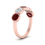Load image into Gallery viewer, 2-carat-five-round-ruby-bezel-set-wedding-ring-in-FD10558B-0.40CTGRUDR-NL-RG
