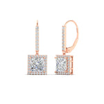 Load image into Gallery viewer, 2-carat-halo-diamond-lever-back-princess-cut-earrings-in-rose-gold-FDEAR-11235PR-2.00CT-NL-RG.jpg
