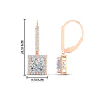 Load image into Gallery viewer, 2-carat-halo-diamond-lever-back-princess-cut-earrings-in-rose-gold-FDEAR-11235PR-2.00CT-NL-RG.jpg
