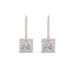 Load image into Gallery viewer, 2-carat-halo-diamond-lever-back-princess-cut-earrings-in-rose-gold-FDEAR-11235PR-2.00CT-NL-RG.jpg
