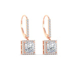 Load image into Gallery viewer, 2-carat-halo-diamond-lever-back-princess-cut-earrings-in-rose-gold-FDEAR-11235PR-2.00CT-NL-RG.jpg
