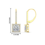 Load image into Gallery viewer, 2-carat-halo-diamond-lever-back-princess-cut-earrings-in-yellow-gold-FDEAR-11235PR-2.00CT-NL-YG.jpg
