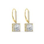 Load image into Gallery viewer, 2-carat-halo-diamond-lever-back-princess-cut-earrings-in-yellow-gold-FDEAR-11235PR-2.00CT-NL-YG.jpg
