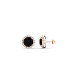 Load image into Gallery viewer, 2-carat-halo-eternity-black-diamond-stud-earrings-in-rose-gold-FDEAR10985ROGBLACKANGLE1-2.00CT-NL-RG
