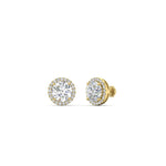 Load image into Gallery viewer, 2-carat-halo-eternity-diamond-stud-earrings-in-yellow-gold-FDEAR10985ROANGLE1-2.00CT-NL-YG
