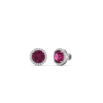Load image into Gallery viewer, 2-carat-halo-eternity-pink-sapphire-stud-earrings-in-white-gold-FDEAR10985ROGSADRPIANGLE1-2.00CT-NL-WG
