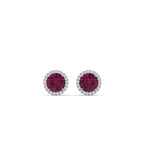 Load image into Gallery viewer, 2-carat-halo-eternity-pink-sapphire-stud-earrings-in-white-gold-FDEAR10985ROGSADRPIANGLE1-2.00CT-NL-WG
