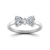 Load image into Gallery viewer, 3 Carat Heart Diamond Two Stone Ring