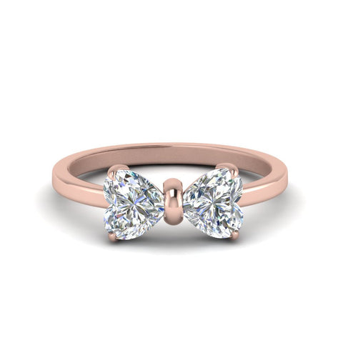 3 Carat Heart Diamond Two Stone Ring
