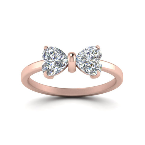 3 Carat Heart Diamond Two Stone Ring