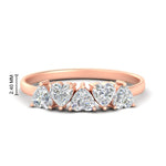 Load image into Gallery viewer, 2-carat-heart-shape-diamond-wedding-band-in-rose-gold-FD9600HTB-2.00CT-NL-RG-HW