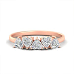 Load image into Gallery viewer, 2-carat-heart-shape-diamond-wedding-band-in-rose-gold-FD9600HTB-2.00CT-NL-RG