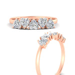 Load image into Gallery viewer, 2-carat-heart-shape-diamond-wedding-band-in-rose-gold-FD9600HTBANGLE3-2.00CT-NL-RG