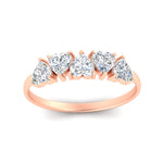 Load image into Gallery viewer, 2-carat-heart-shape-diamond-wedding-band-in-rose-gold-FD9600HTBANGLE5-2.00CT-NL-RG