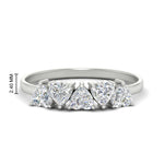 Load image into Gallery viewer, 2-carat-heart-shape-diamond-wedding-band-in-white-gold-FD9600HTB-2.00CT-NL-WG-HW