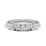 Load image into Gallery viewer, 2-carat-heart-shape-diamond-wedding-band-in-white-gold-FD9600HTB-2.00CT-NL-WG