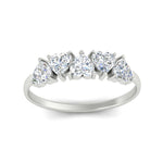 Load image into Gallery viewer, 2-carat-heart-shape-diamond-wedding-band-in-white-gold-FD9600HTBANGLE5-2.00CT-NL-WG