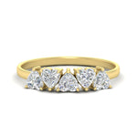 Load image into Gallery viewer, 2-carat-heart-shape-diamond-wedding-band-in-yellow-gold-FD9600HTB-2.00CT-NL-YG
