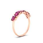 Load image into Gallery viewer, 2-carat-heart-shape-pink-sapphire-anniversary-wedding-ring-in-rose-gold-FD9600HTBGSADRPIANGLE2-2.00CT-NL-RG
