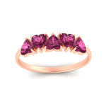Load image into Gallery viewer, 2-carat-heart-shape-pink-sapphire-wedding-band-in-rose-gold-FD9600HTBGSADRPIANGLE5-2.00CT-NL-RG