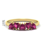 Load image into Gallery viewer, 2-carat-heart-shape-pink-sapphire-wedding-band-in-yellow-gold-FD9600HTBGSADRPI-2.00CT-NL-YG-HW