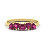 Load image into Gallery viewer, 2-carat-heart-shape-pink-sapphire-wedding-band-in-yellow-gold-FD9600HTBGSADRPI-2.00CT-NL-YG