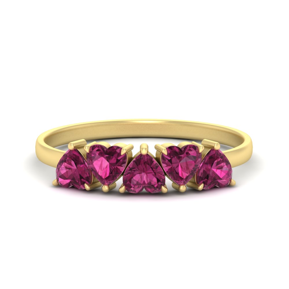 2-carat-heart-shape-pink-sapphire-wedding-band-in-yellow-gold-FD9600HTBGSADRPI-2.00CT-NL-YG