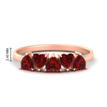 Load image into Gallery viewer, 2-carat-heart-shape-ruby-wedding-band-in-rose-gold-FD9600HTBGRUDR-2.00CT-NL-RG-HW