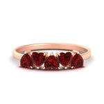 Load image into Gallery viewer, 2-carat-heart-shape-ruby-wedding-band-in-rose-gold-FD9600HTBGRUDR-2.00CT-NL-RG