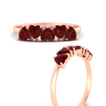 Load image into Gallery viewer, 2-carat-heart-shape-ruby-wedding-band-in-rose-gold-FD9600HTBGRUDRANGLE3-2.00CT-NL-RG