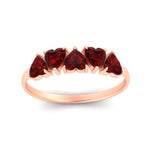 Load image into Gallery viewer, 2-carat-heart-shape-ruby-wedding-band-in-rose-gold-FD9600HTBGRUDRANGLE5-2.00CT-NL-RG
