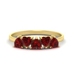 Load image into Gallery viewer, 2-carat-heart-shape-ruby-wedding-band-in-yellow-gold-FD9600HTBGRUDR-2.00CT-NL-YG
