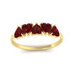 Load image into Gallery viewer, 2-carat-heart-shape-ruby-wedding-band-in-yellow-gold-FD9600HTBGRUDRANGLE5-2.00CT-NL-YG