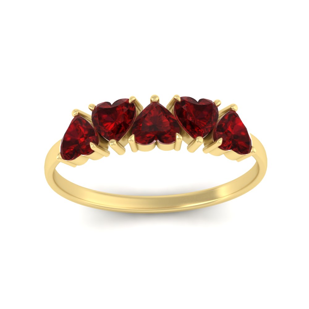 2-carat-heart-shape-ruby-wedding-band-in-yellow-gold-FD9600HTBGRUDRANGLE5-2.00CT-NL-YG
