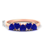 Load image into Gallery viewer, 2-carat-heart-shape-sapphire-wedding-band-in-rose-gold-FD9600HTBGSABL-2.00CT-NL-RG-HW