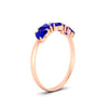 Load image into Gallery viewer, 2-carat-heart-shape-sapphire-wedding-band-in-rose-gold-FD9600HTBGSABLANGLE2-2.00CT-NL-RG