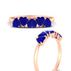 Load image into Gallery viewer, 2-carat-heart-shape-sapphire-wedding-band-in-rose-gold-FD9600HTBGSABLANGLE3-2.00CT-NL-RG