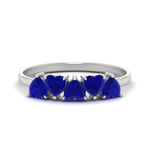 Load image into Gallery viewer, 2-carat-heart-shape-sapphire-wedding-band-in-white-gold-FD9600HTBGSABL-2.00CT-NL-WG
