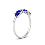 Load image into Gallery viewer, 2-carat-heart-shape-sapphire-wedding-band-in-white-gold-FD9600HTBGSABLANGLE2-2.00CT-NL-WG