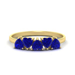 Load image into Gallery viewer, 2-carat-heart-shape-sapphire-wedding-band-in-yellow-gold-FD9600HTBGSABL-2.00CT-NL-YG