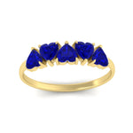 Load image into Gallery viewer, 2-carat-heart-shape-sapphire-wedding-band-in-yellow-gold-FD9600HTBGSABLANGLE5-2.00CT-NL-YG