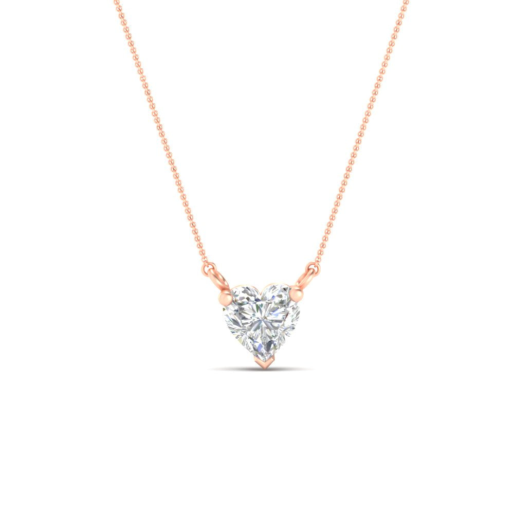 Classic Heart Solitaire Pendant