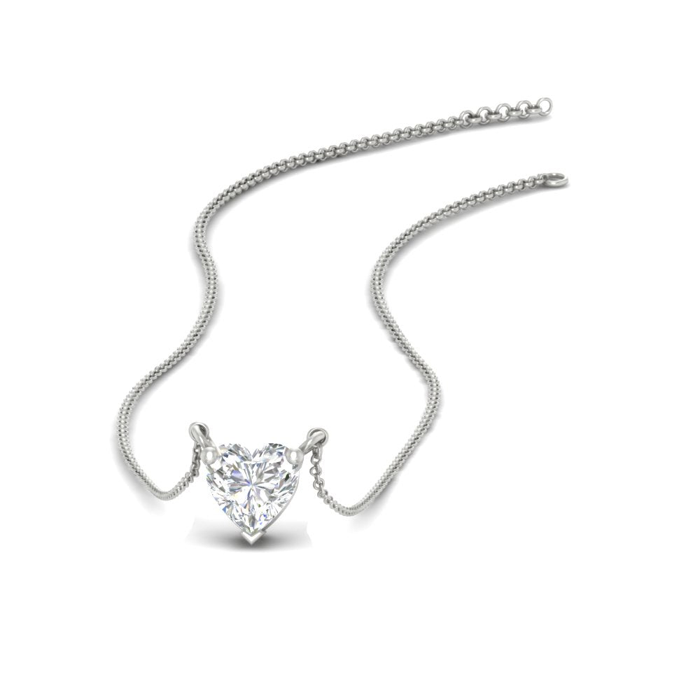 Classic Heart Solitaire Pendant