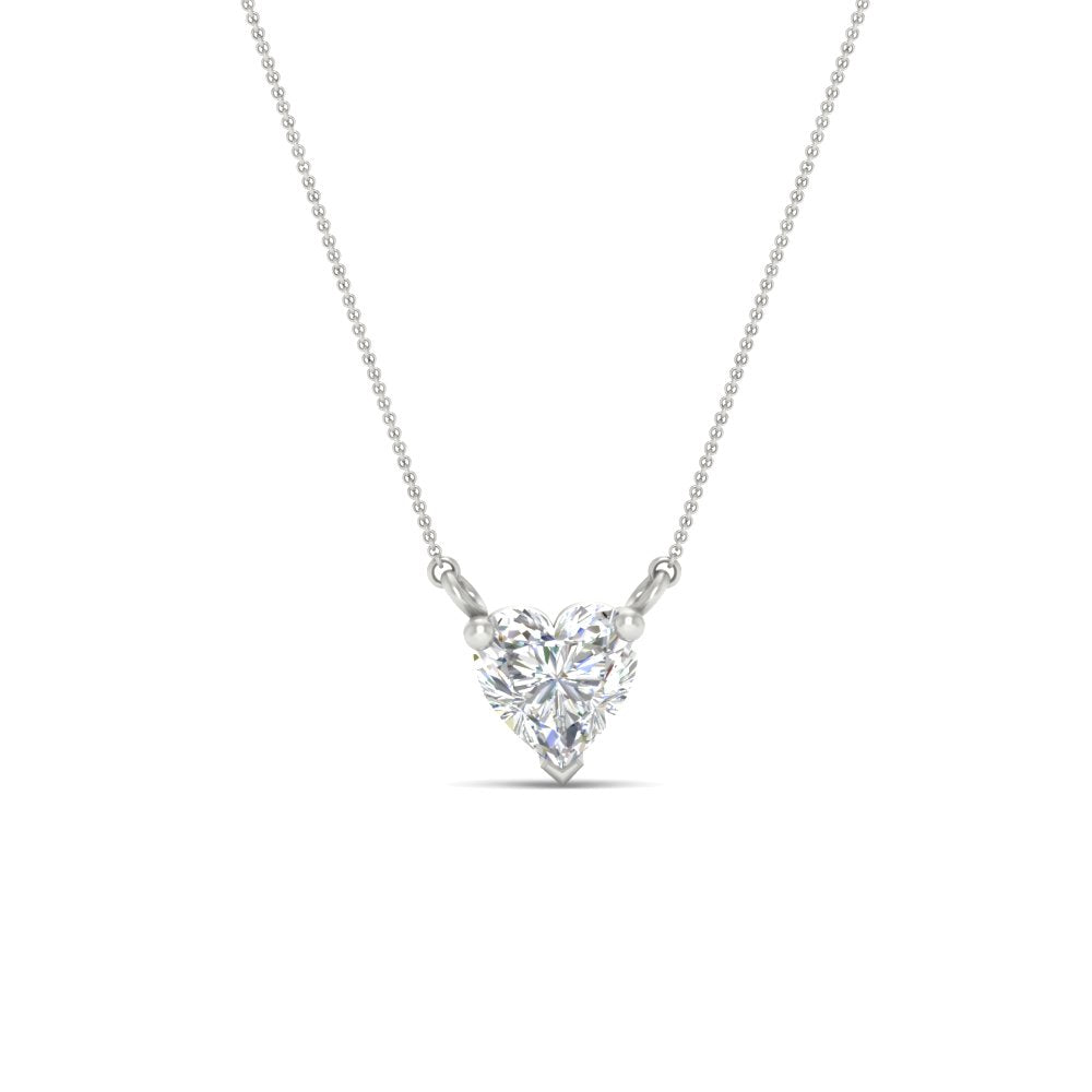 Classic Heart Solitaire Pendant