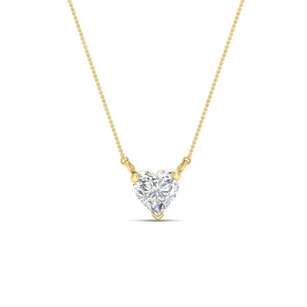 Classic Heart Solitaire Pendant