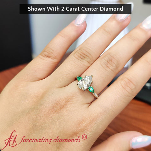 2-carat-lab-pear-shaped-emerald-pear-accented-engagement-ring-yellow-gold-FD9982PER-1