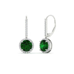 Load image into Gallery viewer, 2-carat-lever-back-round-diamond-dangle-earrings-with-emerald-in-white-gold-FDEAR11235ROGEMGR-2.00-CT-NL-WG.jpg
