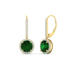Load image into Gallery viewer, 2-carat-lever-back-round-diamond-dangle-earrings-with-emerald-in-yellow-gold-FDEAR11235ROGEMGR-2.00-CT-NL-YG.jpg
