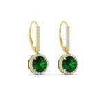 Load image into Gallery viewer, 2-carat-lever-back-round-diamond-dangle-earrings-with-emerald-in-yellow-gold-FDEAR11235ROGEMGR-2.00-CT-NL-YG.jpg
